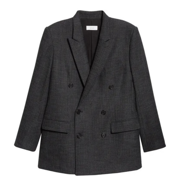 NEW A.L.C Gray Chadwick Oversized Pinstripe Blazer - Picture 9 of 15